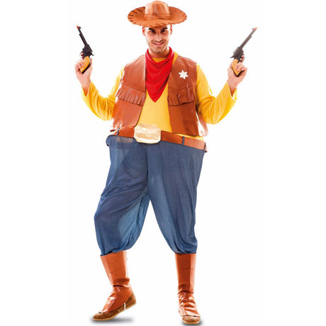 Disfraz de Vaquero gordinflón para hombre