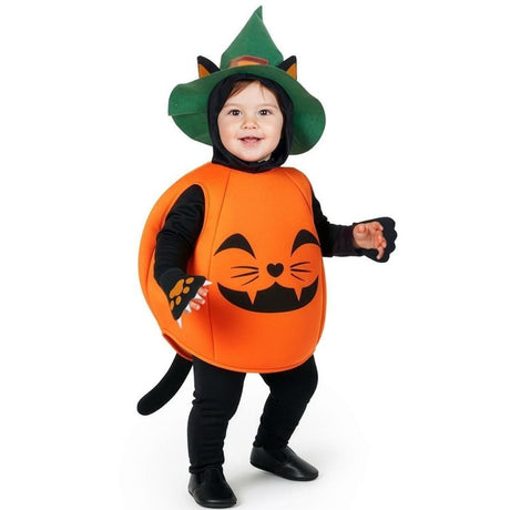Disfraz de Gato Calabaza Halloween para bebé