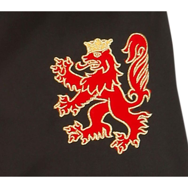 Disfraz de Guerrero Edad Media Rojo y Negro para hombre Detalle