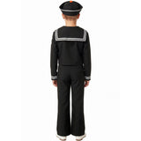 Disfraz de Marinero negro y blanco Infantil Espalda Bis
