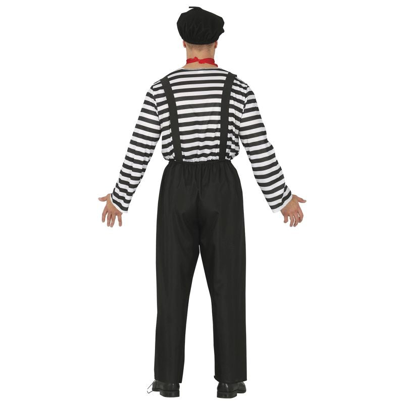 Disfraz de Mimo Clásico para hombre Espalda
