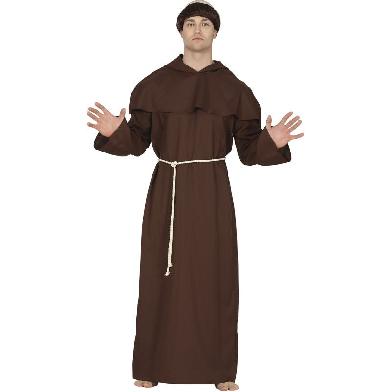 Disfraz de Monje Franciscano Marrón para hombre Bis