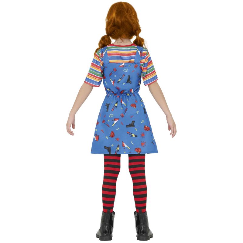 Disfraz de Muñeca Asesina Chucky para niña Espalda