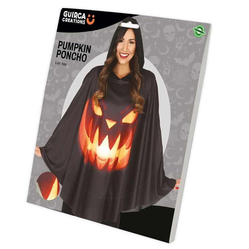 Disfraz de Poncho Calabaza Endemoniada para mujer Packaging