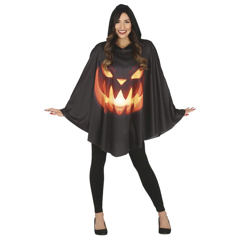 Disfraz de Poncho Calabaza Endemoniada para mujer