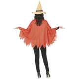 Disfraz de Poncho de Espantapájaros Clásico para mujer Espalda