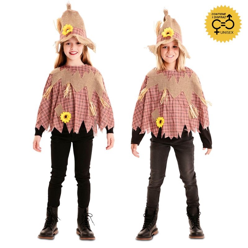 Disfraz de Poncho Espantapájaros infantil Bis Duo
