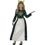 Disfraz de Princesa Medieval Fiona para niña Bis