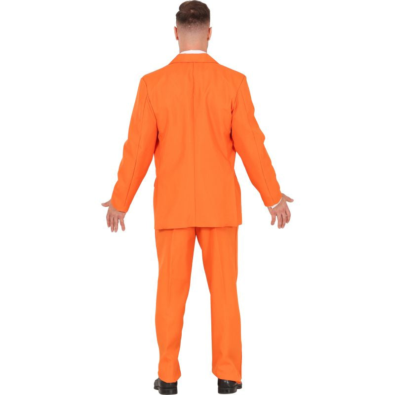 Disfraz de Traje Divertido Naranja para hombre Espalda