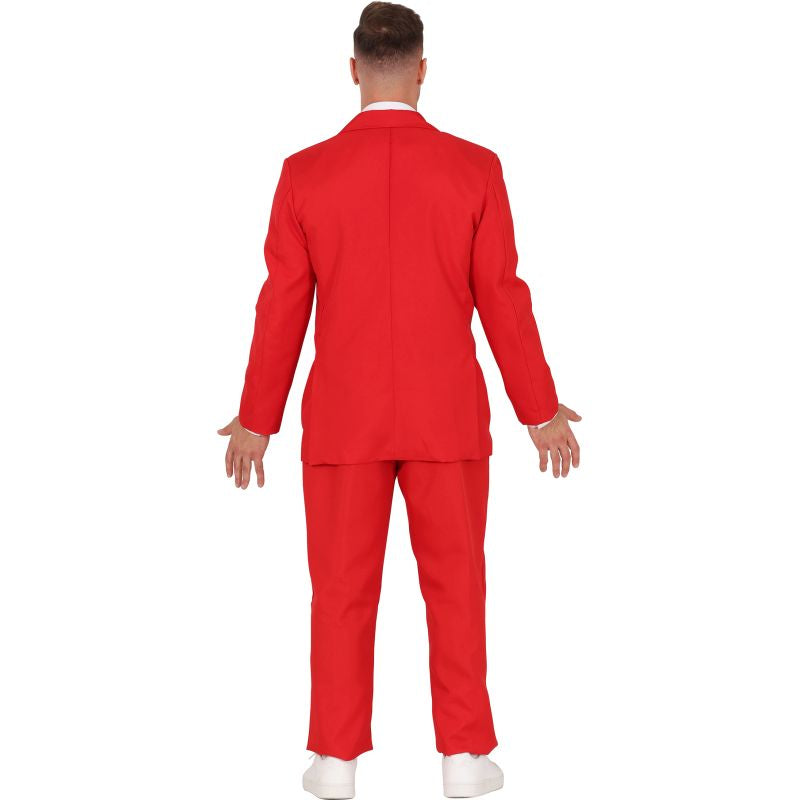 Disfraz de Traje Divertido Rojo para hombre Espalda