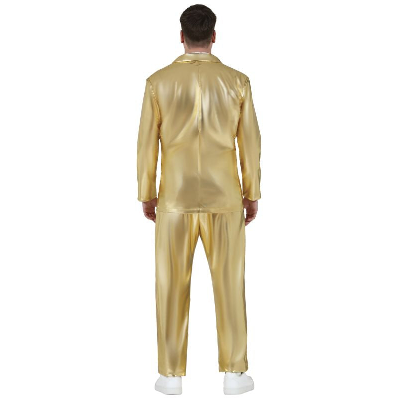 Disfraz de Traje Dorado para hombre Espalda