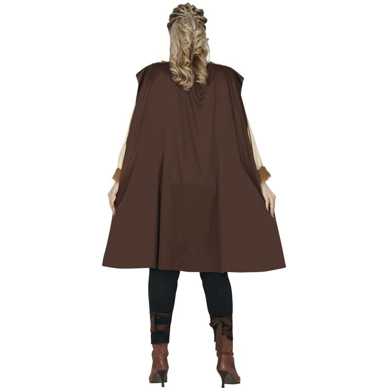 Disfraz de Vikinga de Normandía para mujer Espalda