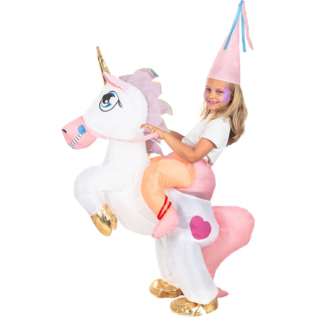 Disfraz de Unicornio Fantasía a hombros  hinchable infantil