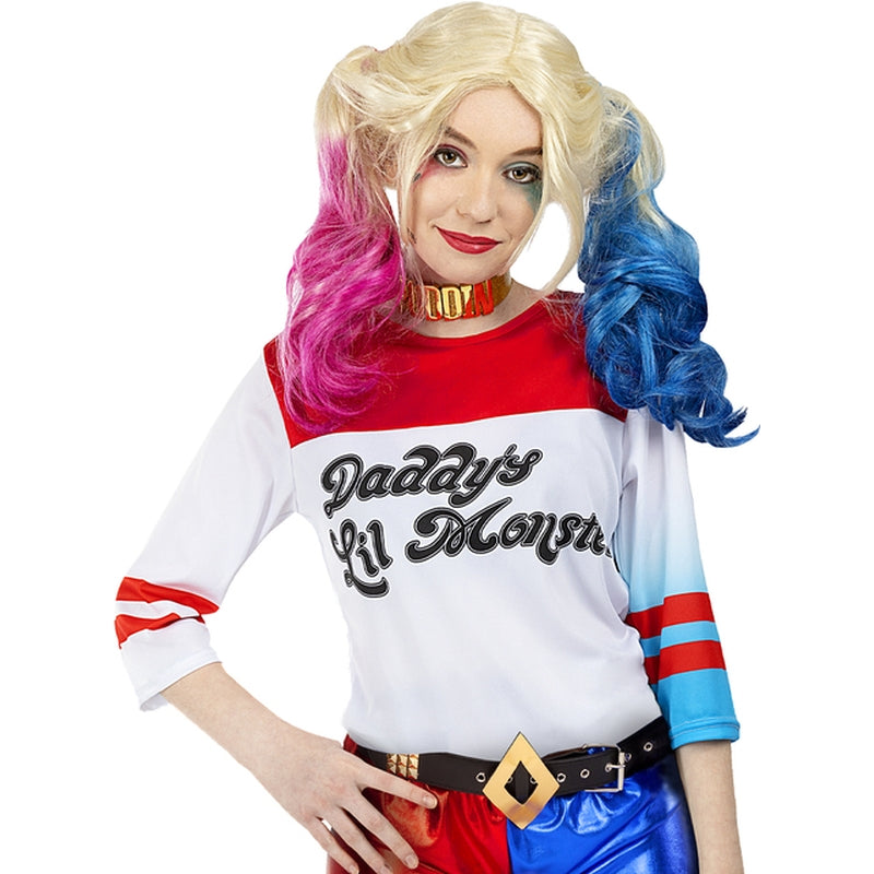 Disfraz de Harley Quinn Original - Escuadrón Suicida para mujer Detalle Bis