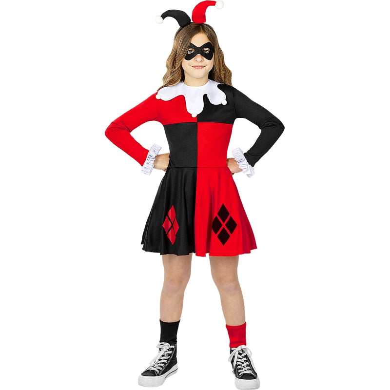 Disfraz de Harley Quinn de DC Comics para niña