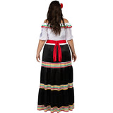Disfraz de Mexicana Adelita para mujer Espalda Talla Grande