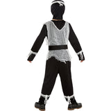 Disfraz de Ninja Esqueleto zombie para niño Espalda