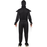 Disfraz de Ninja negro para hombre Espalda