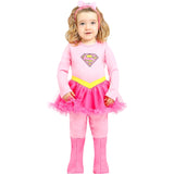 Disfraz de Supergirl Rosa para bebé Bis