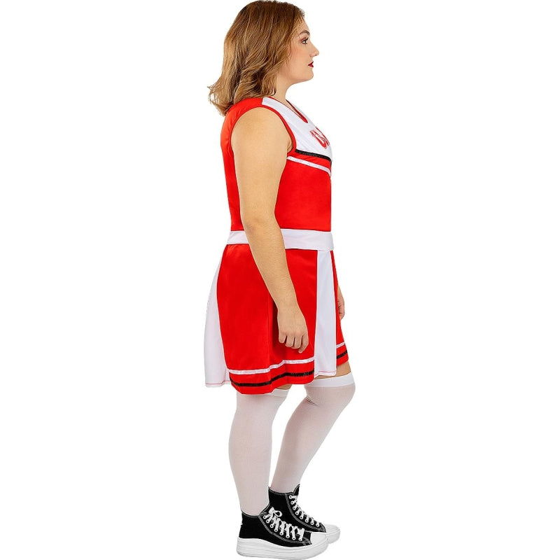 Disfraz de Animadora Roja Americana para mujer Perfil Talla Grande