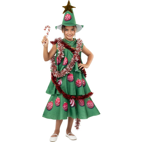 Disfraz de Árbol Navideño para niña Bis