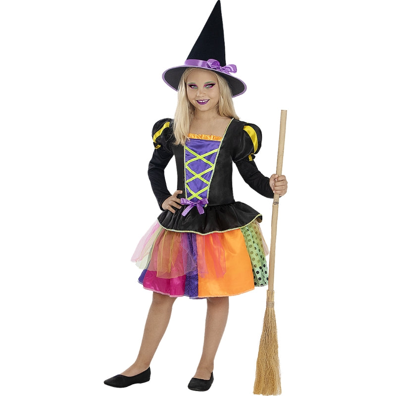 Disfraz de Chica Bruja Halloween para niña