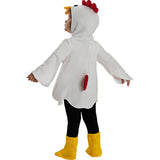 Disfraz de Gallina Blanca para bebé Espalda