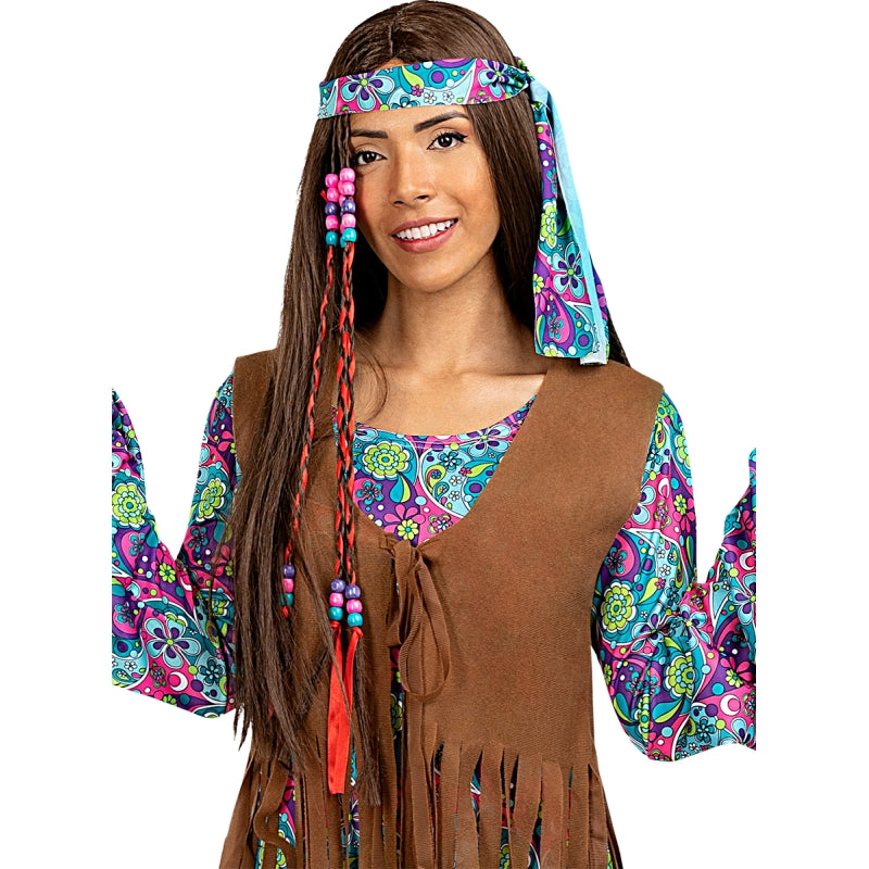 Disfraz de Hippie de la Paz para mujer Detalle