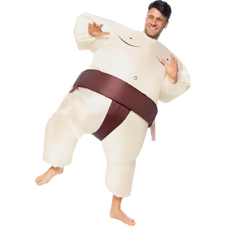 Disfraz de Guerrero Sumo Hinchable adulto unisex