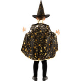 Disfraz de Mago con Estrellas para niño Espalda