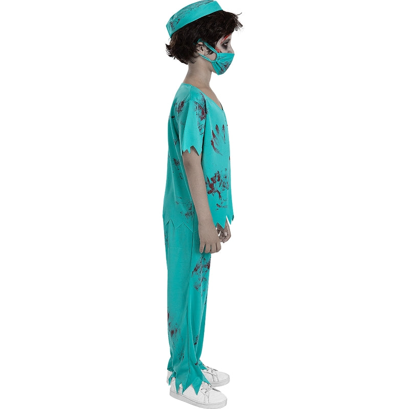 Disfraz de Doctor Zombie Sangriento para niño Perfil
