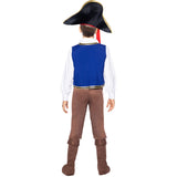 Disfraz de Pirata Marrón para niño Espalda