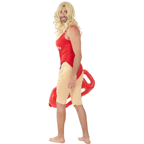 Disfraz de Socorrista de Playa  para hombre Perfil