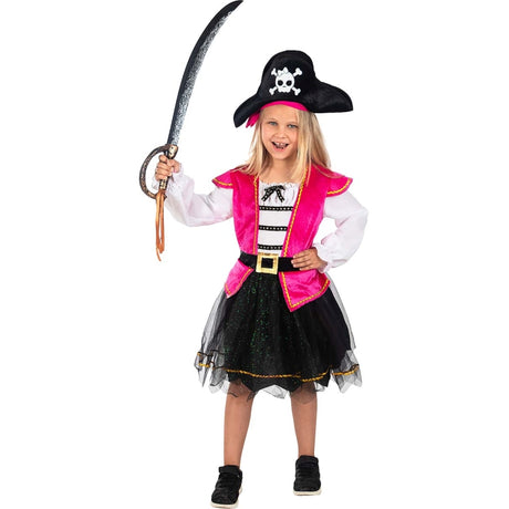 Disfraz de Pirata Rosa con Tul para niña Bis