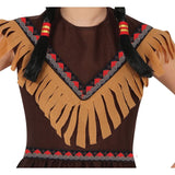 Disfraz India Apache para niñas Detalle Vestido