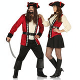 Koppelkostuums Rode Piraten Schedel