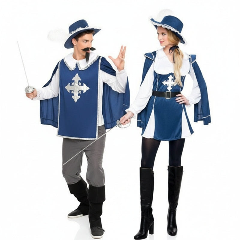 Koppelkostuums Blauwe Musketiers