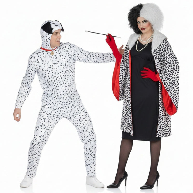 Koppelkostuums Cruella en Dalmatiër