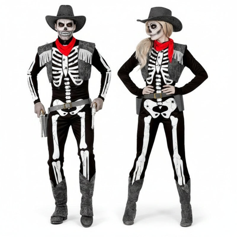 Koppelkostuums Skeletten Cowboys