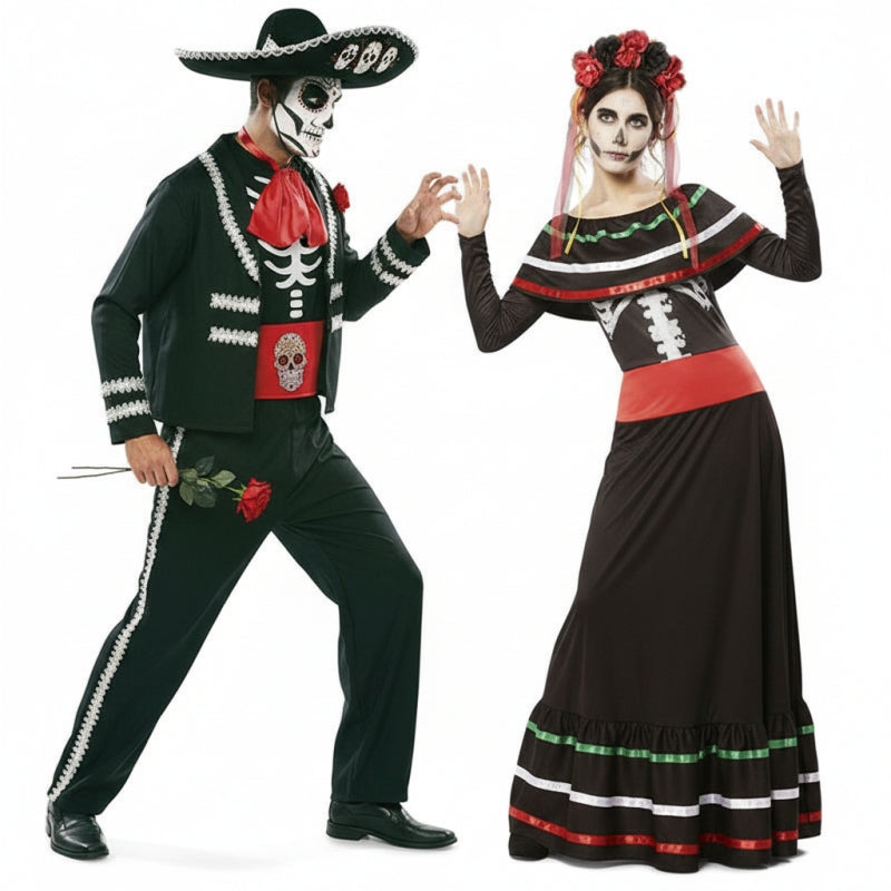 Koppelkostuums Mexicaanse Skeletten Catrina