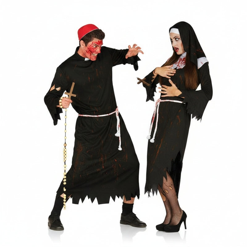 Koppelkostuums Bloedende Zombie Priester en Non