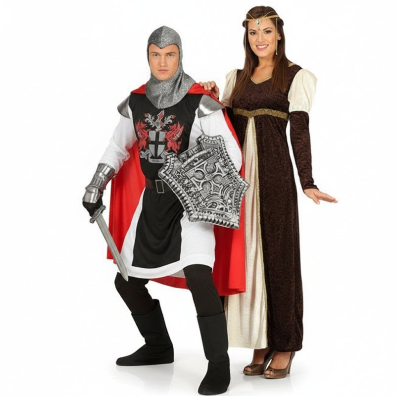 Koppelkostuums Tempelier ridder en Prinses