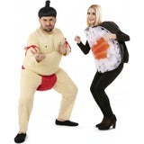 Pareja de Sumo y Sushi