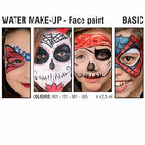 Paleta Básica Water Make-up Grimas 4 x 2,5 ml Ideas