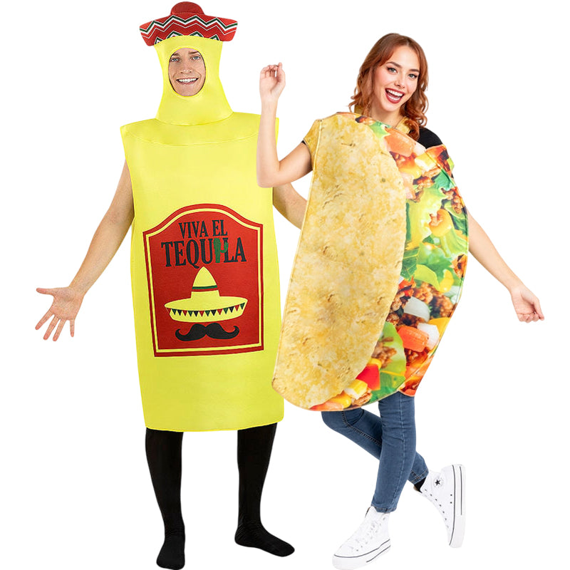 Tequila y Taco Mexicano para disfrazarte en pareja