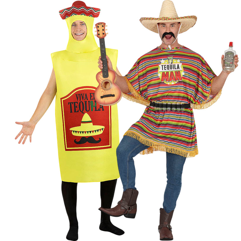 Botella de Tequila y Tequila Man para disfrazarte en pareja