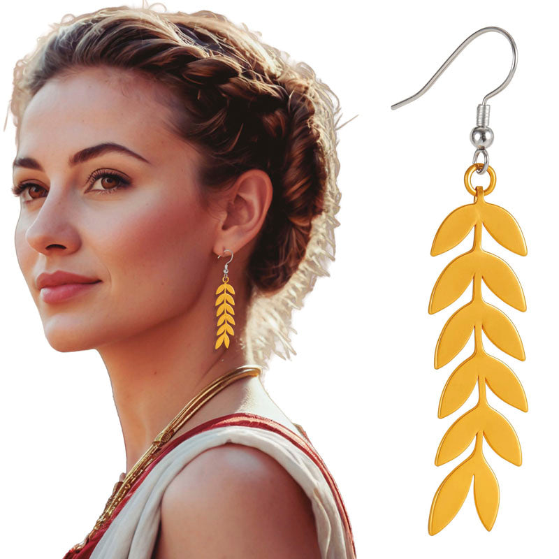 Pendientes laurel romana