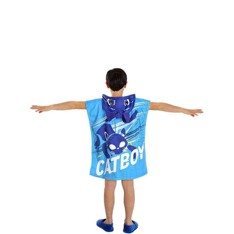 Toalla poncho Gatuno para niño - PJ Masks Espalda