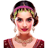 Diadema con monedas fucsia