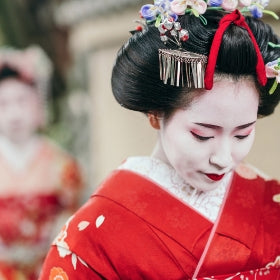Geisha en Japanse Kostuums